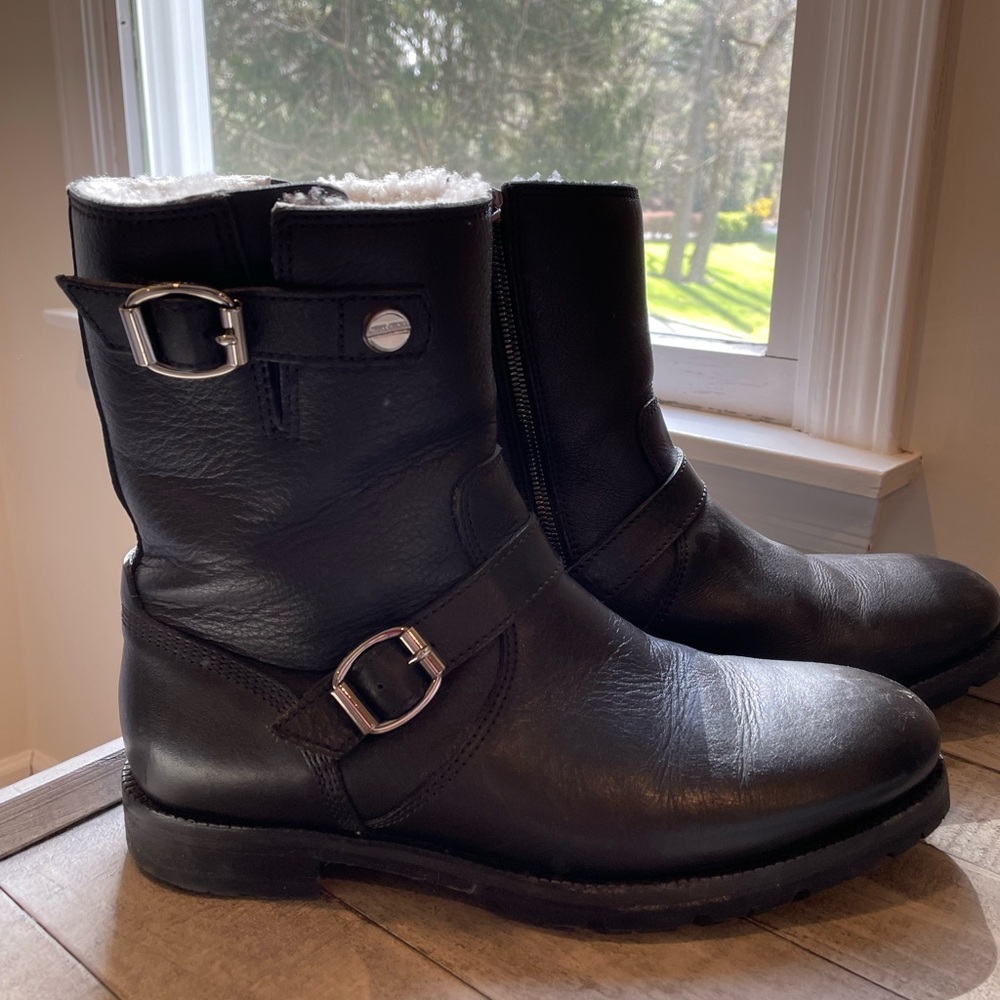 Jimmy Choo Men’s Shearling Combat boots